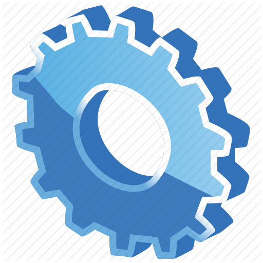 Blue Gear Icon Blue Gear Icon